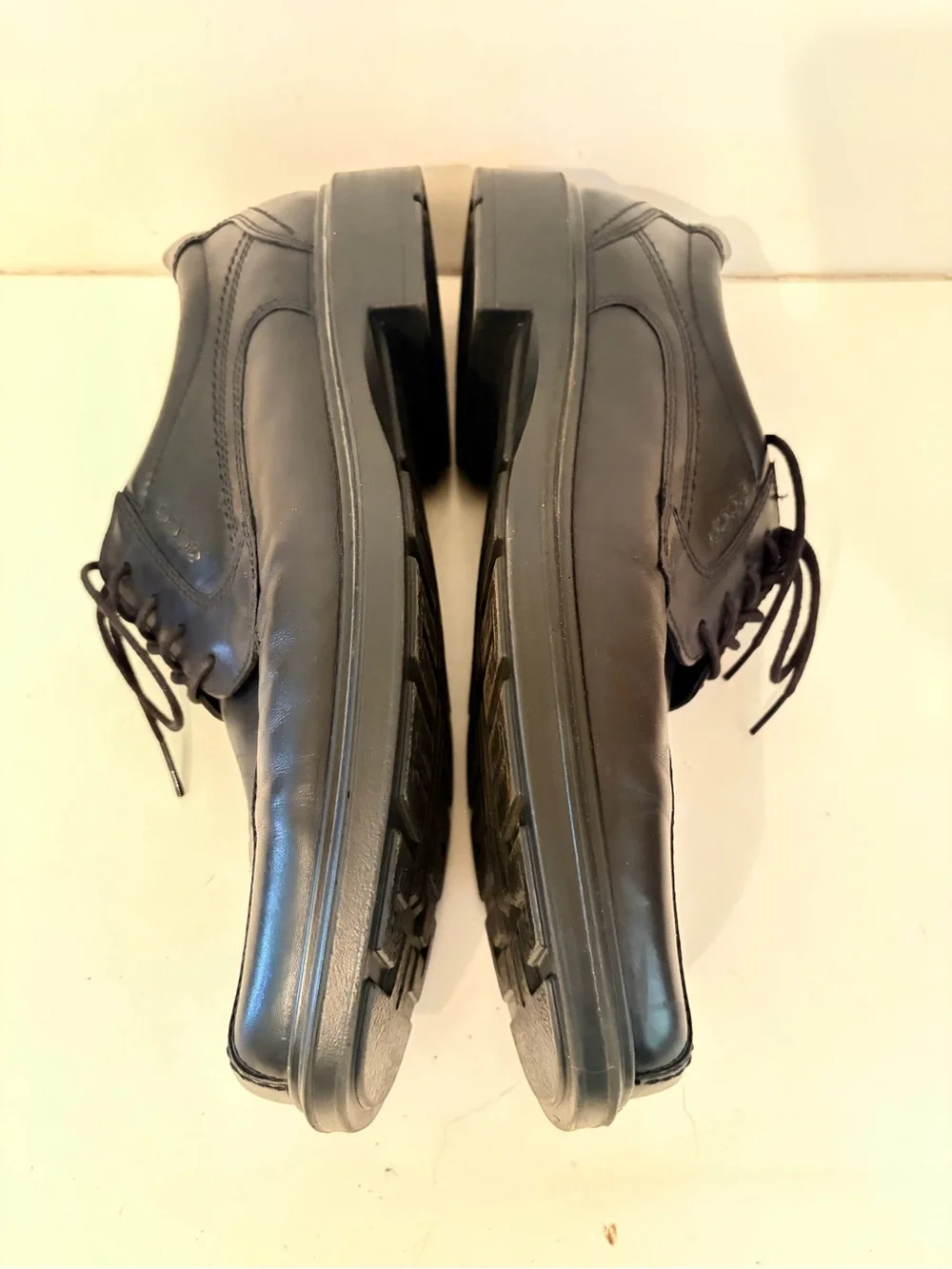 Ecco Black Leather Helsinki Oxford Comfort Dress Shoes